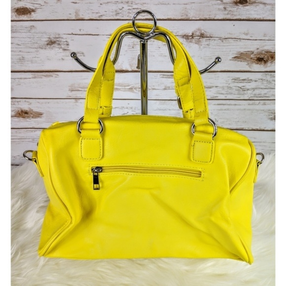 Yellow Chevron Cross Satchel Handbag - Picture 3 of 5